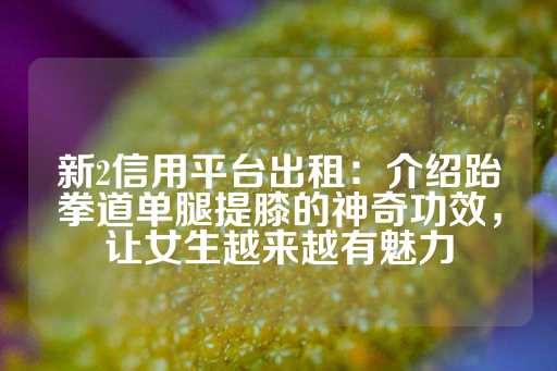 新2信用平台出租：介绍跆拳道单腿提膝的神奇功效，让女生越来越有魅力