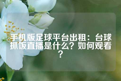 手机版足球平台出租：台球抓饭直播是什么？如何观看？-第1张图片-皇冠信用盘出租