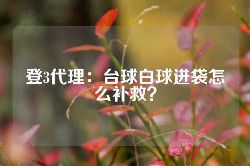 登3代理：台球白球进袋怎么补救？