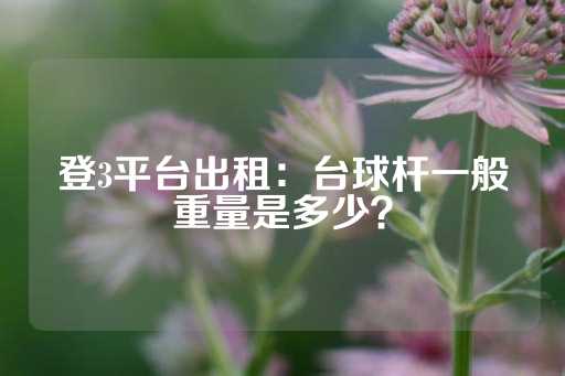 登3平台出租：台球杆一般重量是多少？-第1张图片-皇冠信用盘出租