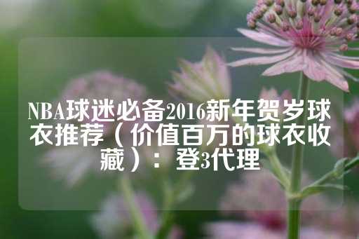 NBA球迷必备2016新年贺岁球衣推荐（价值百万的球衣收藏）：登3代理-第1张图片-皇冠信用盘出租