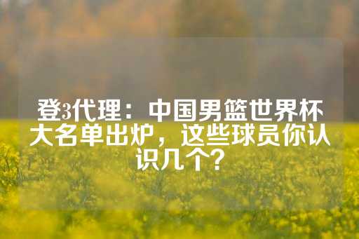 登3代理：中国男篮世界杯大名单出炉，这些球员你认识几个？-第1张图片-皇冠信用盘出租