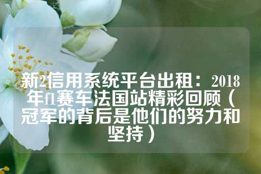 新2信用系统平台出租：2018年f1赛车法国站精彩回顾（冠军的背后是他们的努力和坚持）