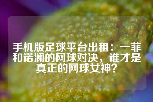 手机版足球平台出租：一菲和诺澜的网球对决，谁才是真正的网球女神？-第1张图片-皇冠信用盘出租