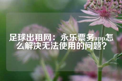 足球出租网：永乐票务app怎么解决无法使用的问题？