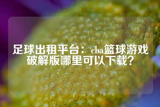 足球出租平台：cba篮球游戏破解版哪里可以下载？-第1张图片-皇冠信用盘出租