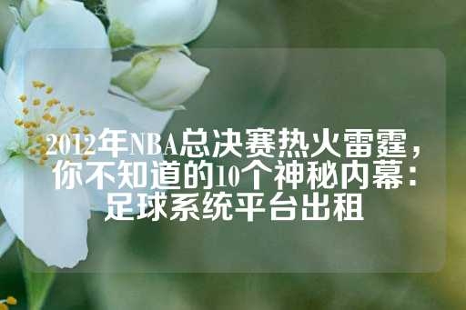 2012年NBA总决赛热火雷霆，你不知道的10个神秘内幕：足球系统平台出租-第1张图片-皇冠信用盘出租