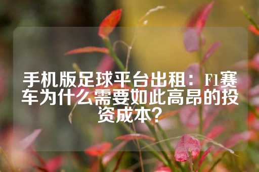 手机版足球平台出租：F1赛车为什么需要如此高昂的投资成本？-第1张图片-皇冠信用盘出租