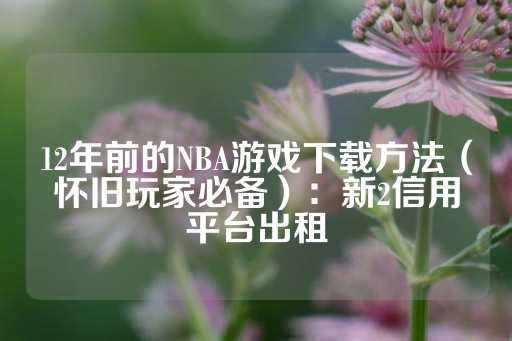 12年前的NBA游戏下载方法（怀旧玩家必备）：新2信用平台出租