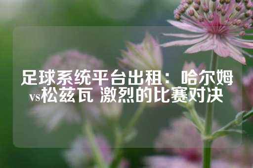 足球系统平台出租：哈尔姆vs松兹瓦 激烈的比赛对决