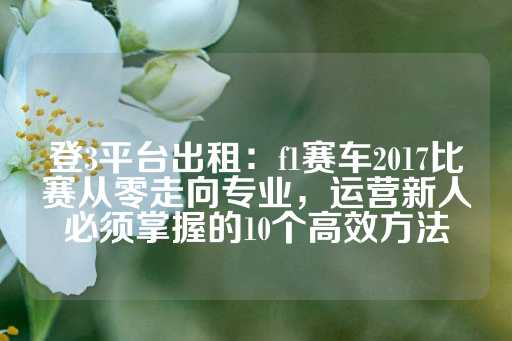 登3平台出租：f1赛车2017比赛从零走向专业，运营新人必须掌握的10个高效方法