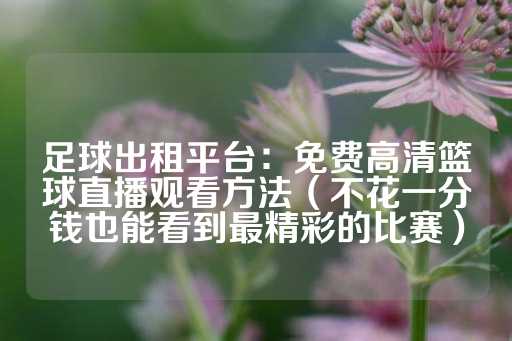 足球出租平台：免费高清篮球直播观看方法（不花一分钱也能看到最精彩的比赛）-第1张图片-皇冠信用盘出租