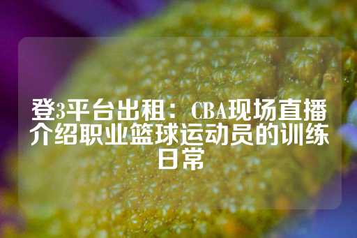 登3平台出租：CBA现场直播介绍职业篮球运动员的训练日常