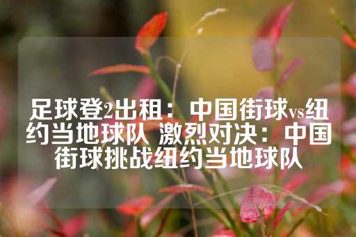 足球登2出租：中国街球vs纽约当地球队 激烈对决：中国街球挑战纽约当地球队