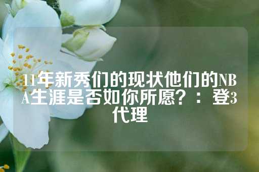 11年新秀们的现状他们的NBA生涯是否如你所愿？：登3代理