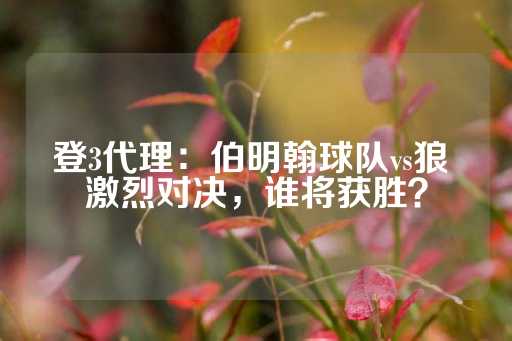 登3代理：伯明翰球队vs狼 激烈对决，谁将获胜？-第1张图片-皇冠信用盘出租