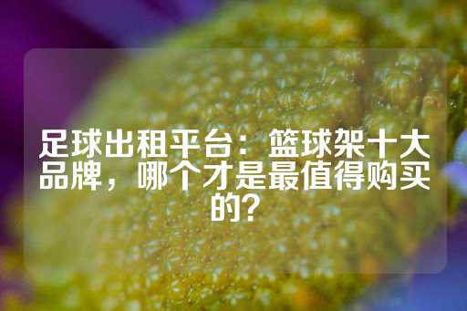 足球出租平台：篮球架十大品牌，哪个才是最值得购买的？-第1张图片-皇冠信用盘出租