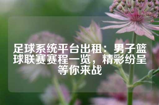 足球系统平台出租：男子篮球联赛赛程一览，精彩纷呈等你来战