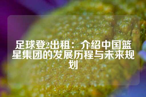 足球登2出租：介绍中国篮星集团的发展历程与未来规划