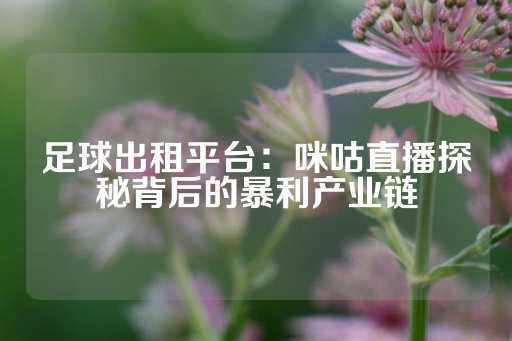 足球出租平台：咪咕直播探秘背后的暴利产业链-第1张图片-皇冠信用盘出租