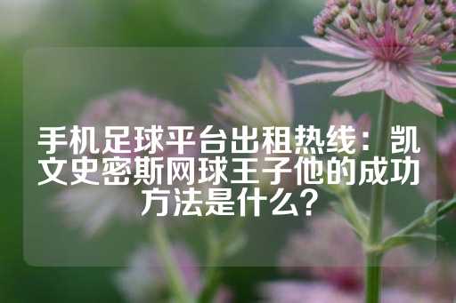 手机足球平台出租热线：凯文史密斯网球王子他的成功方法是什么？