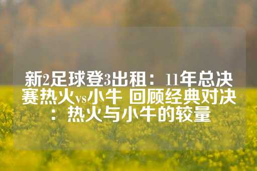 新2足球登3出租：11年总决赛热火vs小牛 回顾经典对决：热火与小牛的较量