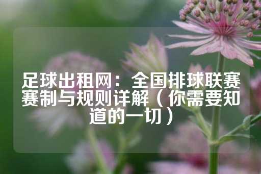 足球出租网：全国排球联赛赛制与规则详解（你需要知道的一切）