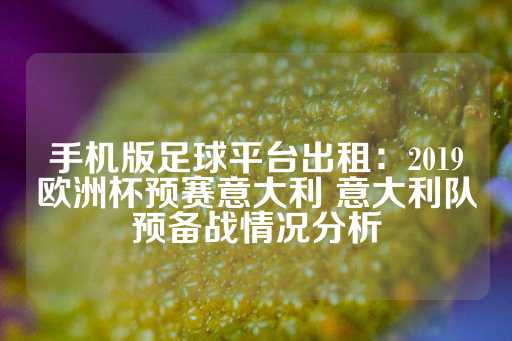 手机版足球平台出租：2019欧洲杯预赛意大利 意大利队预备战情况分析-第1张图片-皇冠信用盘出租