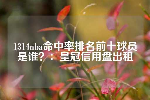 1314nba命中率排名前十球员是谁？：皇冠信用盘出租-第1张图片-皇冠信用盘出租