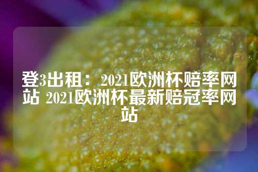 登3出租：2021欧洲杯赔率网站 2021欧洲杯最新赔冠率网站