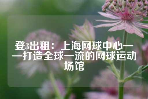 登3出租：上海网球中心——打造全球一流的网球运动场馆