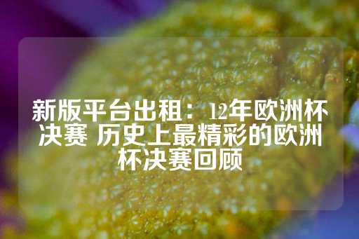 新版平台出租：12年欧洲杯决赛 历史上最精彩的欧洲杯决赛回顾