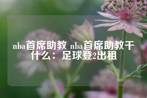 nba首席助教 nba首席助教干什么：足球登2出租