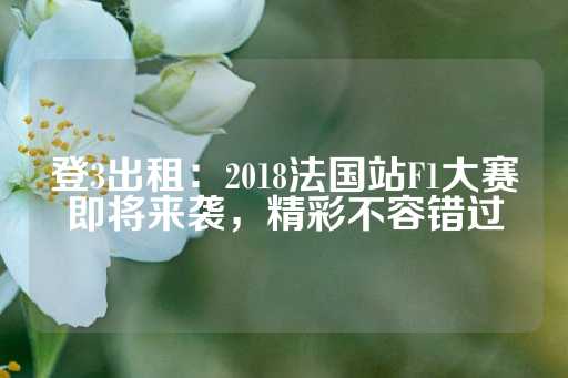 登3出租：2018法国站F1大赛即将来袭，精彩不容错过-第1张图片-皇冠信用盘出租