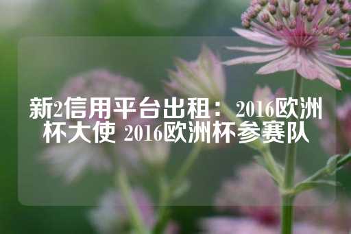 新2信用平台出租：2016欧洲杯大使 2016欧洲杯参赛队-第1张图片-皇冠信用盘出租