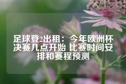 足球登2出租：今年欧洲杯决赛几点开始 比赛时间安排和赛程预测-第1张图片-皇冠信用盘出租