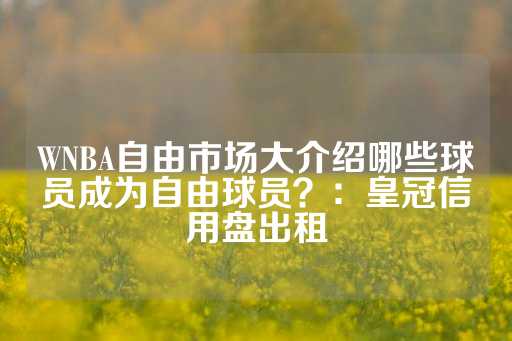 WNBA自由市场大介绍哪些球员成为自由球员？：皇冠信用盘出租-第1张图片-皇冠信用盘出租