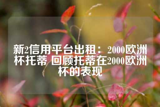 新2信用平台出租：2000欧洲杯托蒂 回顾托蒂在2000欧洲杯的表现