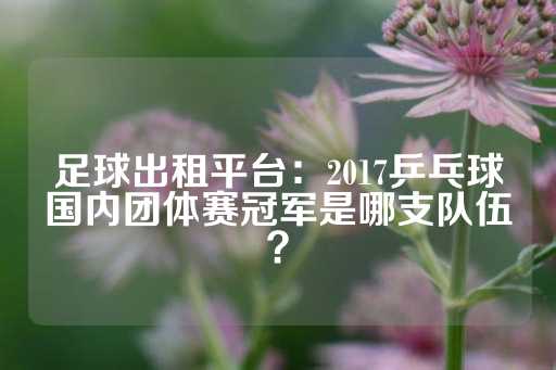 足球出租平台：2017乒乓球国内团体赛冠军是哪支队伍？-第1张图片-皇冠信用盘出租