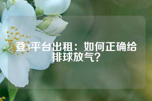 登3平台出租：如何正确给排球放气？