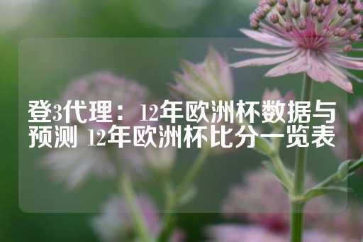 登3代理：12年欧洲杯数据与预测 12年欧洲杯比分一览表-第1张图片-皇冠信用盘出租