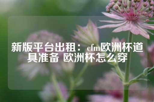 新版平台出租：cfm欧洲杯道具准备 欧洲杯怎么穿-第1张图片-皇冠信用盘出租