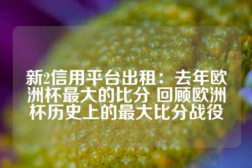 新2信用平台出租：去年欧洲杯最大的比分 回顾欧洲杯历史上的最大比分战役-第1张图片-皇冠信用盘出租