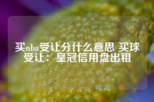 买nba受让分什么意思 买球受让：皇冠信用盘出租