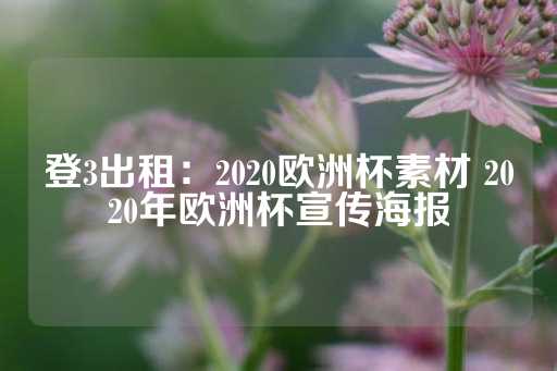 登3出租：2020欧洲杯素材 2020年欧洲杯宣传海报