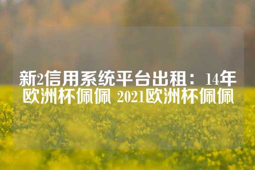 新2信用系统平台出租：14年欧洲杯佩佩 2021欧洲杯佩佩-第1张图片-皇冠信用盘出租