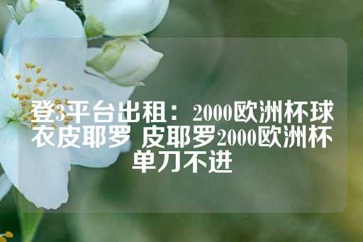 登3平台出租：2000欧洲杯球衣皮耶罗 皮耶罗2000欧洲杯单刀不进-第1张图片-皇冠信用盘出租