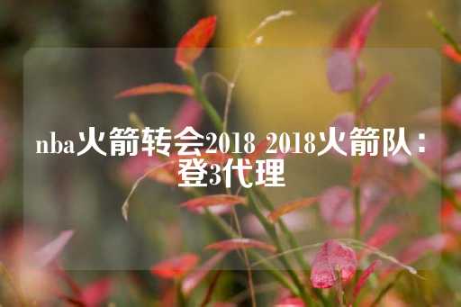 nba火箭转会2018 2018火箭队：登3代理-第1张图片-皇冠信用盘出租