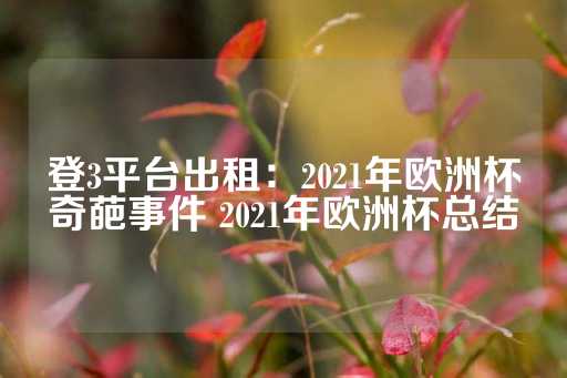 登3平台出租：2021年欧洲杯奇葩事件 2021年欧洲杯总结