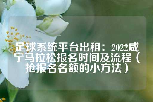 足球系统平台出租：2022咸宁马拉松报名时间及流程（抢报名名额的小方法）